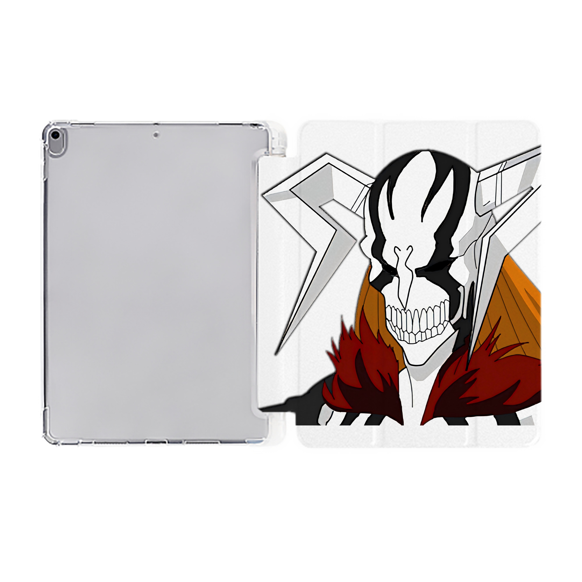 （画像用） ブリーチ 黒崎一護（くろさき いちご）BLEACH Kurosaki Ichigo IPad ケース ペン収納付き 三つ折りスタンド PUレザー×シリコン 対応機種9.5/10.5/10.9インチ